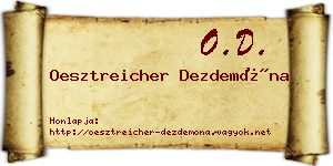 Oesztreicher Dezdemóna névjegykártya